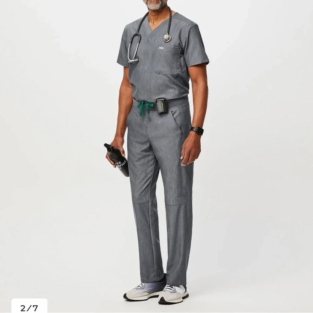 Figs Mens Axim Cargo Scrub Pants Size XL Graphite Gray